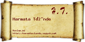 Harmata Tünde névjegykártya